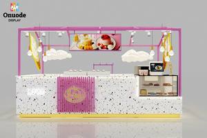 Mostrador de exhibición de helados de diseño premium, vitrinas premium para exhibición de pasteles, para quioscos de centro comercial y quioscos de helados - Product Image 4
