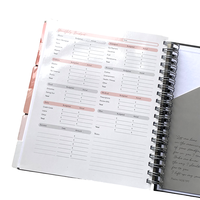 2025 gris couverture annuelle planificateur biblique personnalisé cahiers à spirale personnalisés avec diviseur de 12 mois