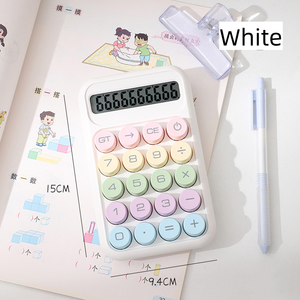 Kẹo màu mini thông minh cầu vồng máy tính Pin hoạt động bền nhựa văn phòng phẩm mục với Macaron nút cho sinh viên - Product Image 6