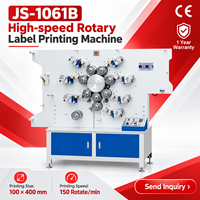 Imprimante d'étiquettes rotative JS-1061B, 150 rotations/min, machine d'impression rotative haute vitesse multicolores pour étiquettes autocollantes