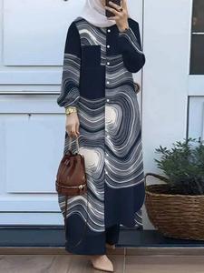 Ensemble HANO Abaya Islamique Femme : Robe, Pantalon Rayé et Blouse, Dernière Collection <span class=keywords><strong>Musulmane</strong></span> Longue - Product Image 2