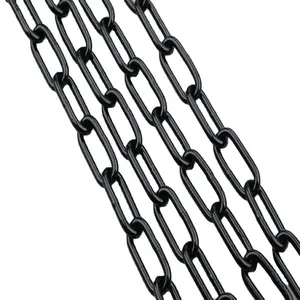 Factory Direct Custom Din766 Din763 Zinc Galvanized Long Link Anchor Swing Black Iron Chain For Lifting