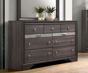 Mueble de Madera Moderno para Sala de Estar, Zapatero con Cajón Oculto para Joyas, Detalles Plateados con Diseño de Cola de Golondrina, Perillas Redondas, Color Gris - Product Image 4