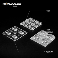 5050 lentille led extérieur pc pmma TYPE II-S optique 5050 projecteur cob réflecteur lumière d'inondation doublure mise au point rue modules OEM lentille led
