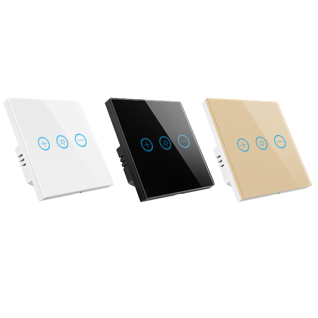 Tuya WIFI Smart Switch Board ABS Material Dimming Controller with 10A Max. Current Double Pole PC Switch