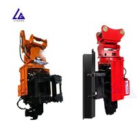 Pile driver à prise latérale pour excavatrice, efficace dans les espaces étroits et la construction urbaine, offrant une solution flexible de piquage de pieux