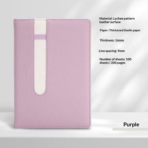 Wholesale Promotion PU Leather <b>A5</b> 20 Sheet Weekly Planner Notebook Personalized Letterpress Printed <b>Diary</b> Handmade Modern Black - Product Image 5