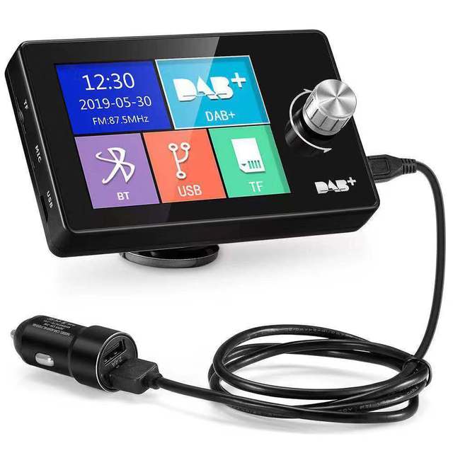 2.8-Inch Hands-Free FM Forwarding Car DAB+ Digital Broadcast Receiver with Aux Output Electronic Components