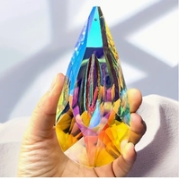 Prisma de Cristal K9 Multicolor con Diseño de Gota de Agua, Atrapasueños, Refractor de Luz Arcoíris, Adorno Colgante para Ventana de Dormitorio