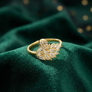 Anillo de Dedo de Aleación Chapado en Oro de 18K para Mujer, con Incrustaciones de Animales y Piedra Marquise Creada en Laboratorio, Ideal para Fiestas - Product Image 3