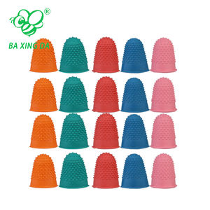 Oranje Antislip Beschermende Handschoenen Wegwerp Verdikte <span class=keywords><strong>Rubber</strong></span> Slijtvast Latex Vingerbedje Voor Het Tellen Van Geld - Product Image 4