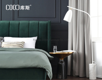 Mobilier de chambre à coucher en tissu européen, nouveau modèle R07, doublure, rembourré, en velours, lit français, rangement Queen size et king size