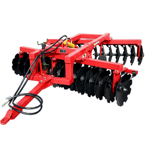 Herse à disques hydraulique lourde à 24 disques, montée sur tracteur, cultivateur agricole, équipement de préparation du sol, boîte de vitesses électrique, 4 rangs - Product Image 1