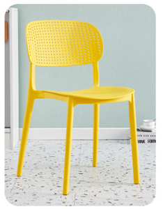 Chaise de salle à manger nordique en plastique, simple et pratique, avec dossier, pour bureau, négociation, restaurant, style INS - Product Image 5