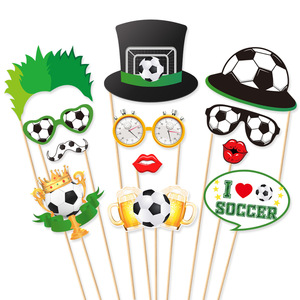 Decoraciones para Fiesta de <span class=keywords><strong>Cumpleaños</strong></span> de Fútbol, 24 Accesorios para Fotos con Palitos para Fiesta Temática de Fútbol, Artículos para el Dí<span class=keywords><strong>a</strong></span> del Partido - Product Image 4