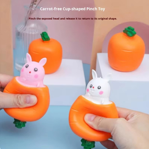 Carrot Rabbit Squishy <b>Toy</b> Funny Stress Relief Squeeze Cup for Boys Girls Kids Adults Office <b>Desk</b> - Product Image 1