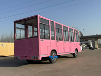 Bus touristique électrique fermé rose 14 places Bus touristique et voiture pour jardin à thème Bus touristique