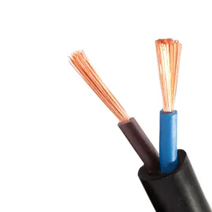 RVV Cable 2Core Electrical Cable Wire Round Mains Power Electrical Cable 2x2.5 3183Y 300/500V Black