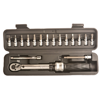 Jeu de 15 embouts de clé dynamométrique réglable de précision antidérapante 24 Nm, entraînement 1/4 po, métrique, en acier au carbone, pour bricolage, haute performance T10508 OEM ODM