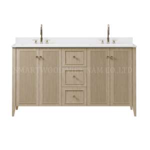 Vanité de salle de bain à lavabo simple de 48 pouces avec dessus en marbre et grand rangement - Product Image 3