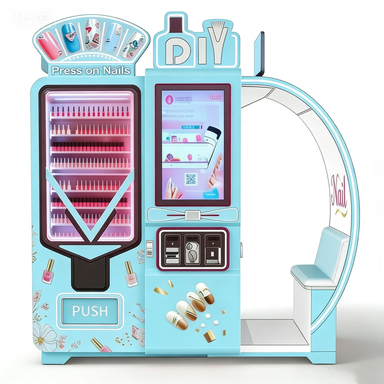 Custom Nail Printer Vending Machine with Credit Card QR Code Token Payment System Lounge Function SDK for Art Nails Retail Use