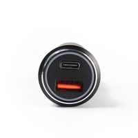 HNT 48W Pengisi Daya Mobil USB Adapter Pengisian Cepat Dual USB Port Tipe C 2 in 1 Pengisi Daya Mobil Ponsel 12-24V Pengisi Daya Mobil dari Soket Rokok