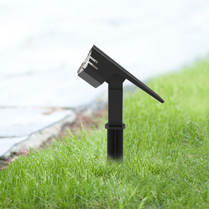 Lampe solaire de jardin LED étanche, éclairage extérieur pour pelouse, montage au sol, éclairage paysager, design géométrique HSG-1827 - Product Image 1