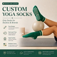 Chaussettes de yoga antidérapantes personnalisées pour femmes et jeunes filles, chaussettes de pilates mi-mollet pour femmes avec motif lettre tricoté sur mesure, collection automne