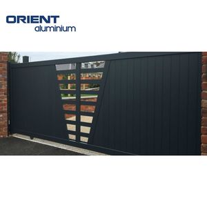 Porte d'allée coulissante pivotante automatique en aluminium de meilleure qualité, moderne, conception découpée au <span class=keywords><strong>laser</strong></span>, porte principale étanche l, portes en aluminium - Product Image 3