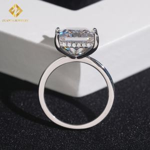 Anillo de Compromiso de Diamante con Corte Princesa, Joyería Fina al por Mayor, Plata de Ley 925, Diamante Moissanita GRA VVS, Anillo para Mujer - Product Image 4