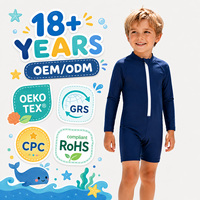 Ensemble de maillots de bain deux pièces pour garçons et filles, fabricant, manches courtes, imprimé requin et dinosaure, maillots de bain pour enfants, séchage rapide, spandex