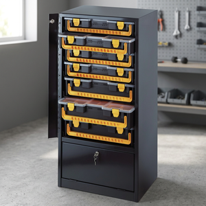 FERVI Steel <b>Tool</b> <b>Cabinet</b> with Plastic Case and Casettier SKU C700 27kg - Product Image 3