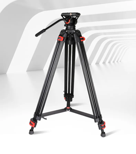 Trépied vidéo professionnel avec trépied d'appareil photo robuste en aluminium à tête fluide pour DSLR pour caméscopes Canon Nikon <span class=keywords><strong>Sony</strong></span> - Product Image 3