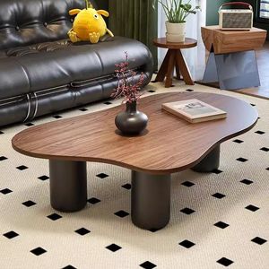 Francese stile antico noce piccolo tavolo da tè luce di lusso semplice tavolino da caffè per la casa o appartamento - Product Image 1