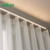 IKSUN Nouveau Design Bonne Qualité Plafond CurtainTrack LED Lumières Rideau Accessoires LED Rideau Rail Rail