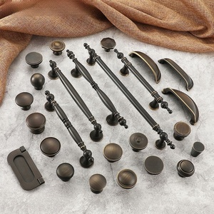 Hot Sale Solid Coffee Colour Furniture Kitchen Cabinet <strong>Antique</strong> Brass Handles and <strong>Knobs</strong> <strong>Drawer</strong> Pulls - Product Image 2