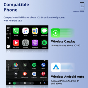 Mini adaptateur CarPlay sans fil universel portable 2-en-1 filaire vers connexion automatique Android sans fil pour les voitures - Product Image 4