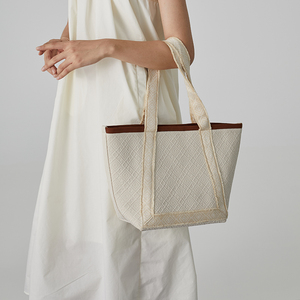 2025 tùy chỉnh chất lượng cao dệt kim của phụ nữ tote túi công suất lớn màu rắn thân thiện với môi trường và có thể giặt để sử dụng hàng ngày - Product Image 4