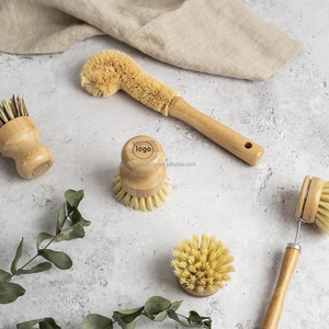 Custom Logo Wooden Dish Cleaning <strong>Brush</strong> Set Kitchen <strong>Washing</strong> <strong>up</strong> <strong>Brushes</strong> Bamboo Natural Fibers Eco Friendly Wooden Pot <strong>Brush</strong> - Product Image 6
