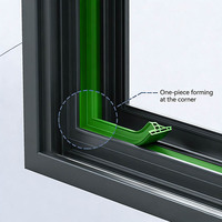 Ventana Corredera de Aluminio con Malla de Acero Inoxidable de Apertura Horizontal, Aislamiento Térmico para Apartamentos, Nueva Moda