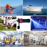Ensemble de prises pour moteur de pêche à la traîne à 2 broches, 50A, 12V/24V/36V/48V, connecteur rapide étanche IP67 pour bateau marin, pour câble 6/8 AWG