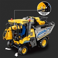 Voiture de ramassage de raisins électrique, jouet de codage, modèle de blocs de construction d'ingénierie STEM éducatif et créatif télécommandé pour enfants