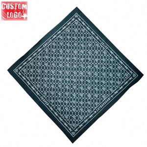 Prix d'usine, impression personnalisée, écharpe en soie simulée 100% coton, douce, cadeaux promotionnels d'entreprise avec logo - Product Image 1