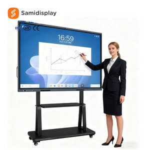 <span class=keywords><strong>Pizarra</strong></span> Interactiva con Pantalla 4K, Equipo de Educación en Línea, Televisor Táctil Ultra HD 4K, Interactivo Todo en Uno, LCD Chino de 65 y 75 Pulgadas - Product Image 1