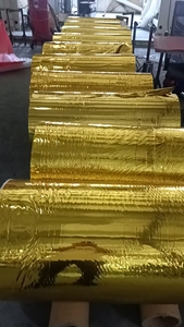 Pellicola per Imballaggio in Cartone Composito, <span class=keywords><strong>Film</strong></span> PET Metallizzato Oro e Argento, Pellicola Pre-Rivestita per Uso Regalo e Artigianale - Product Image 4