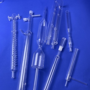 Tùy chỉnh khả năng chịu nhiệt hợp nhất silica thạch anh lò phản ứng Ống ngưng tụ hình trụ để thử nghiệm trong phòng thí nghiệm - Product Image 6