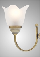 230V 4W IP44 Abat-jour en verre en forme de fleur Antique E14 LED Applique murale de salle de bain 6599
