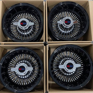 ล้อแม็กซ์สีดำขนาด 13x7 แบบลวด 100 ซี่ตรง 72 ซี่ตรง 72 ซี่ไขว้ 5x114.3 ขอบล้อแบบ Sopke Wire Wheel - Product Image 3