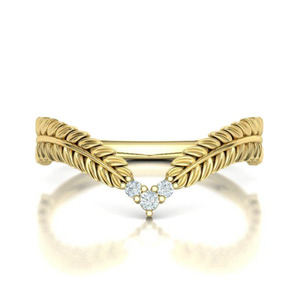 Anello di Fidanzamento F461 per Donna in Oro Bianco con Diamante Taglio Brillante Rotondo Colore G Naturale Stile Romantico - Product Image 2