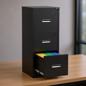Archivador Vertical Metálico de 3 Cajones, Tamaño Carta/Legal A4, Diseño Estrecho, con Cerradura, para Oficina y Hogar - Product Image 2